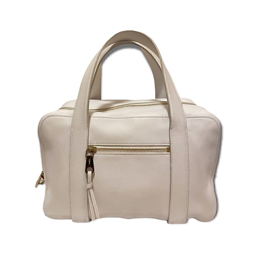 ❤️SOLD❤️Chloé White Leather Boston Bag
